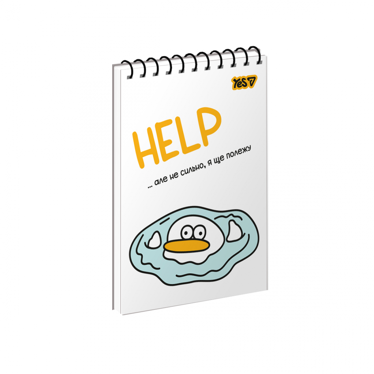 Блокнот пруж. А6 80 аркушів клітинка картонний обкладинка ВД-лак Help