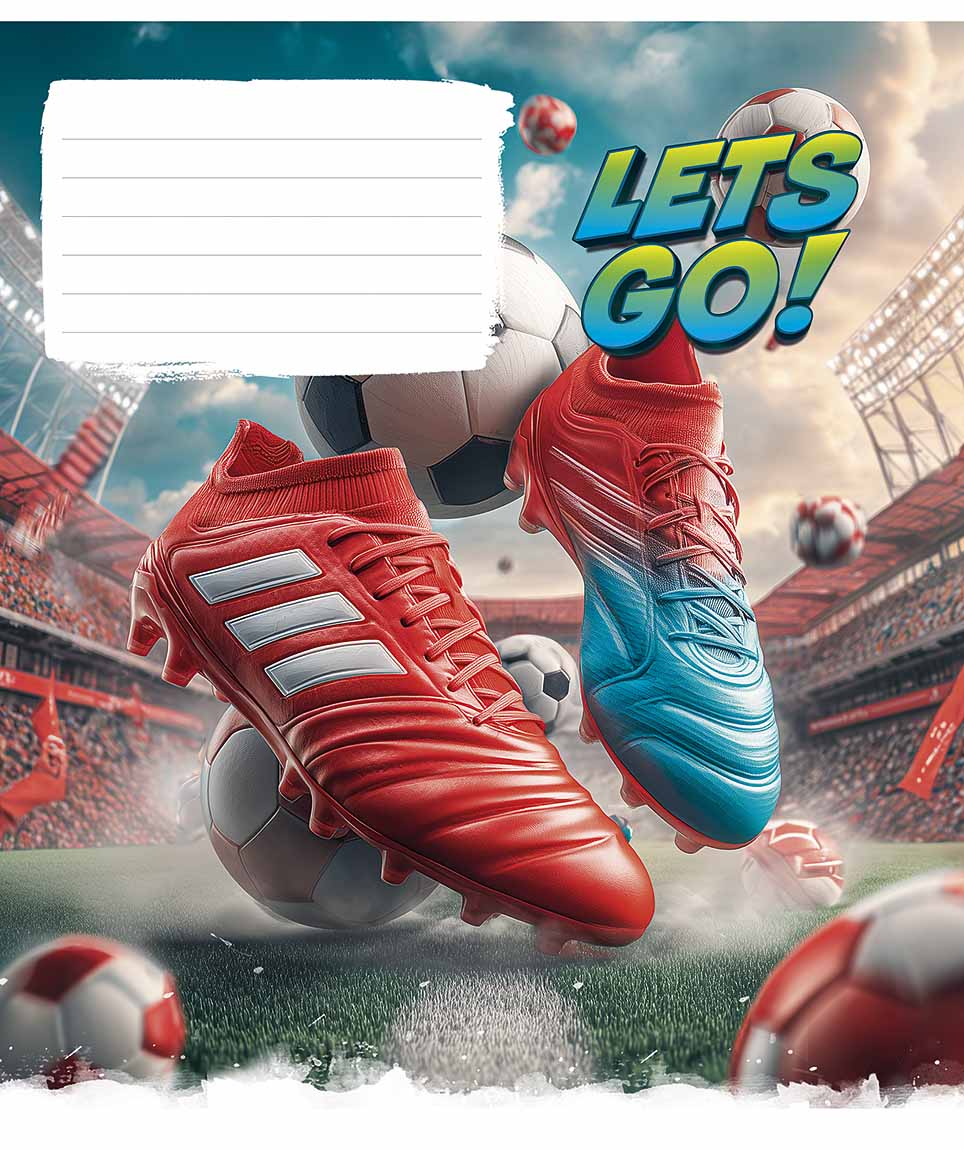 Зошит 18 аркушів лінія «Lets Go» ВД-лак