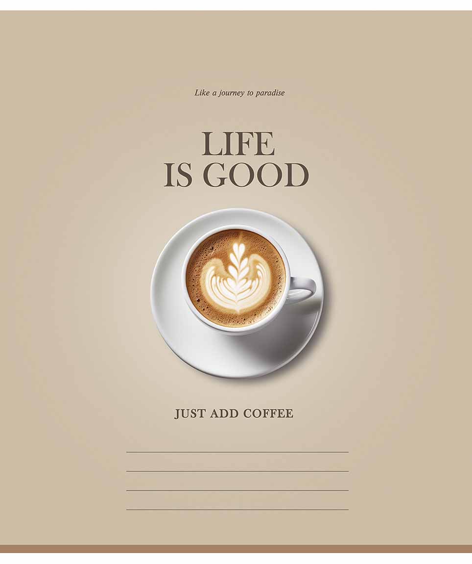 Зошит 60 аркушів клітинка «Life is good» ВД-лак