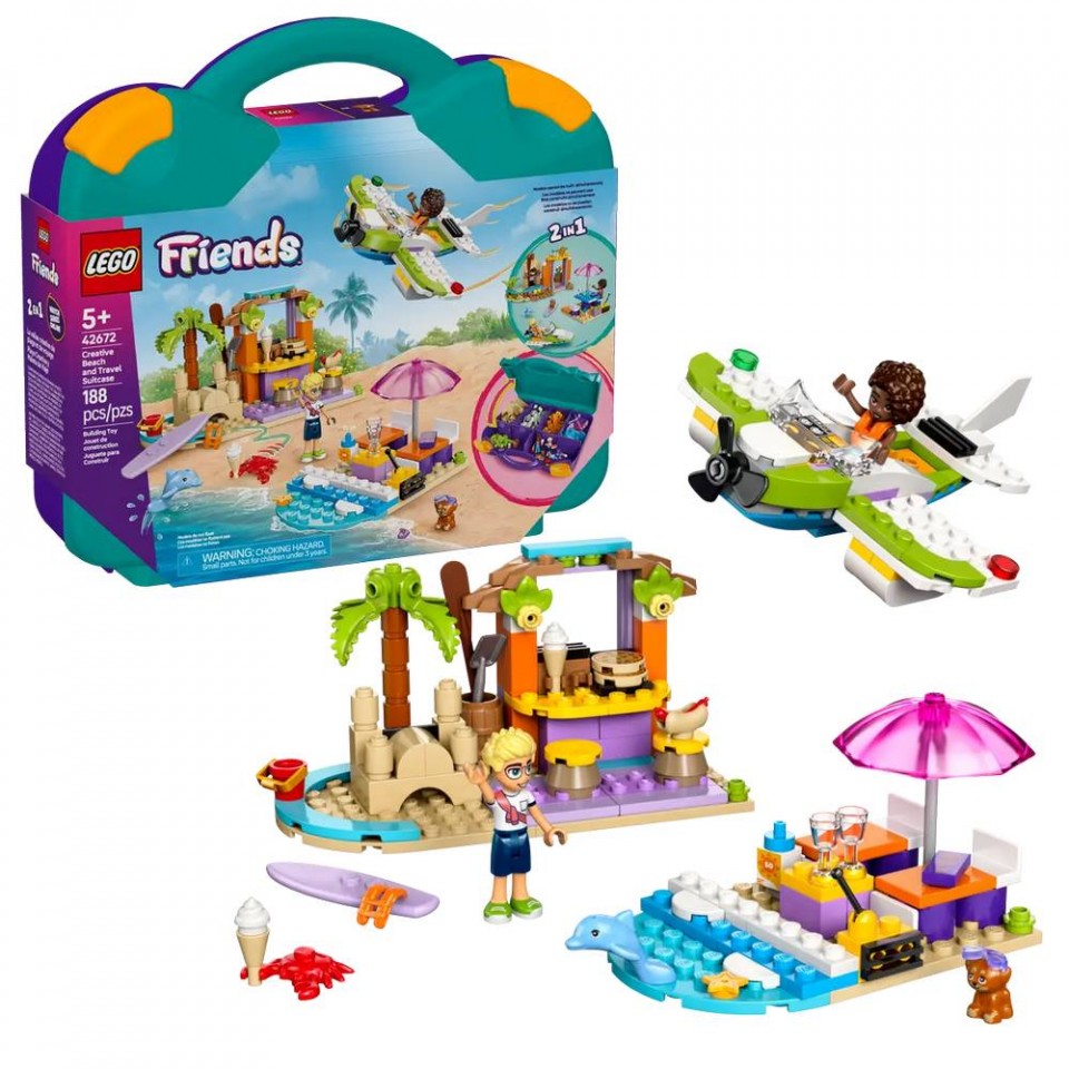 Конструктор «LEGO» Friends Творча валіза для подорожей і відпочинку на пляжі 188 дет