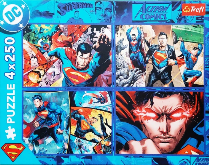 Пазли Trefl 4×250 елементів Superman Сміливість Супермена