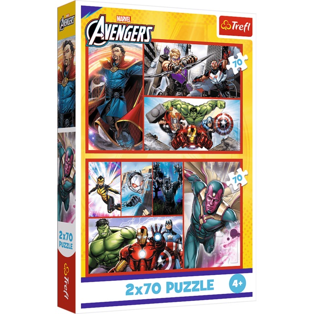 Пазли Trefl 2×70 елементів The Avengers Стати героєм
