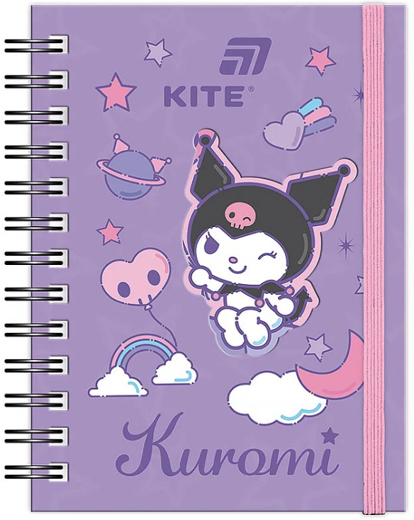 Блокнот пруж. А6 60 аркушів вирубка Kuromi