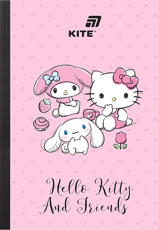Блокнот А5 40 аркушів клітинка м'яка обкладинка «Hello Kitty»