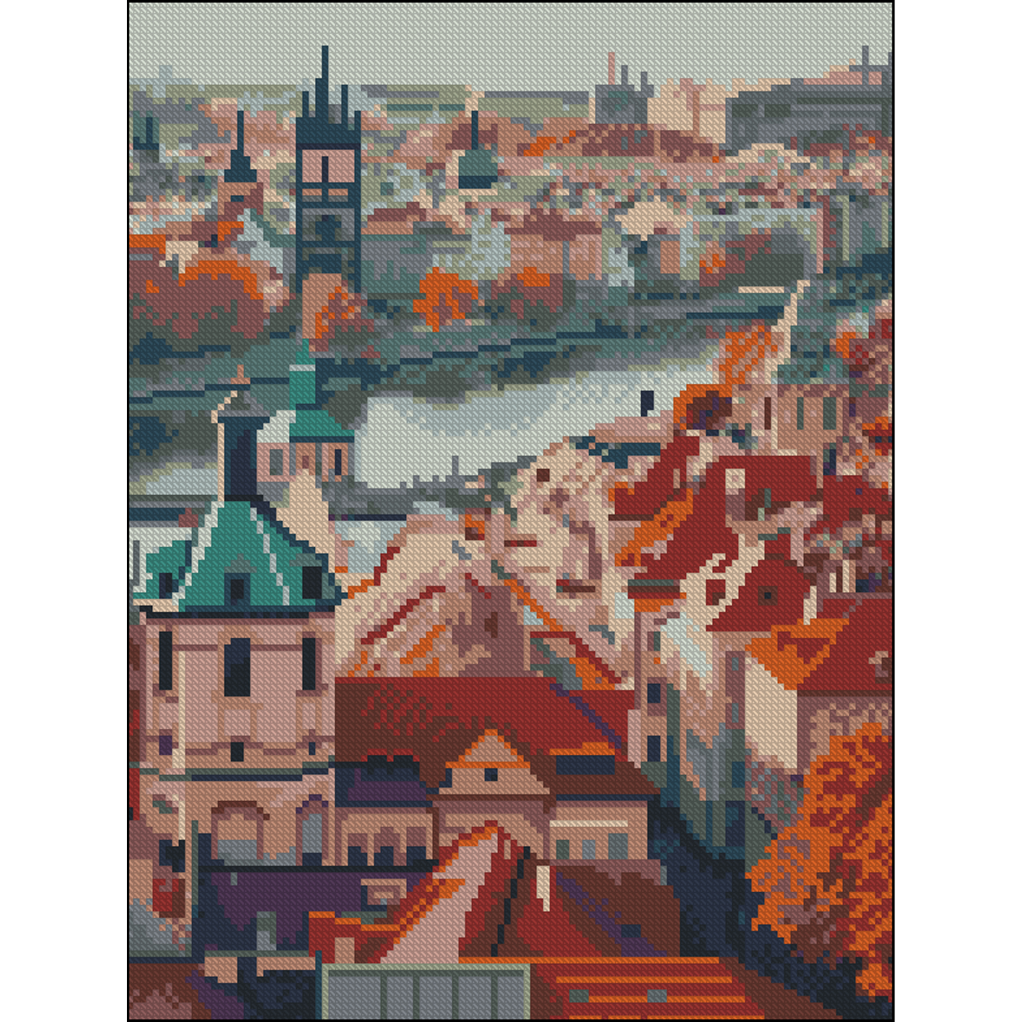 Алмазна мозаїка Ранкове місто 30×40см