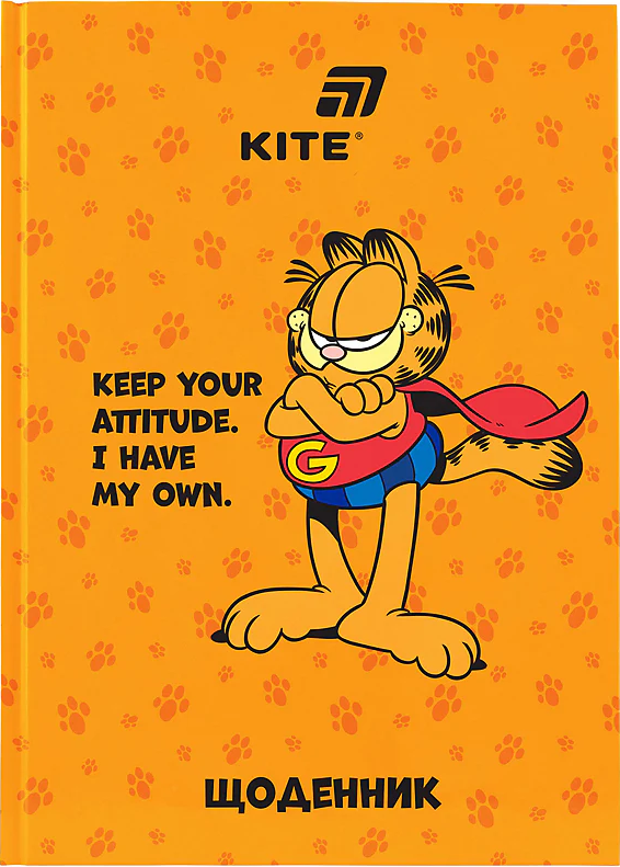 Щоденник шкільний А5 Garfield тверда обкладинка