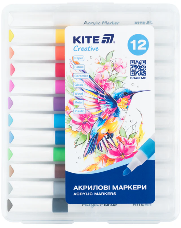 Набір маркерів акрилових Creative Jumbo 12 шт