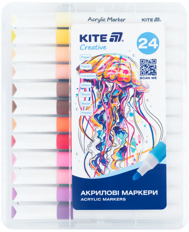 Набір маркерів акрилових Creative Jumbo 24 шт