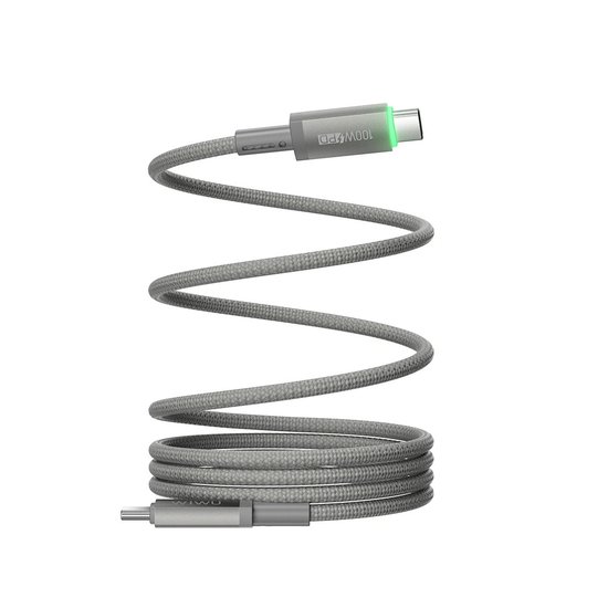 Кабель USB > USB Wiwu магнітний, швидка зарядка 100W 1м grey