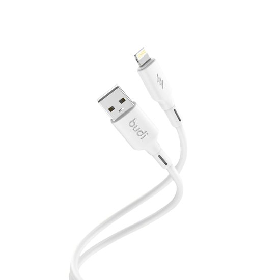 Кабель USB > lightning Budi 1м 3A white