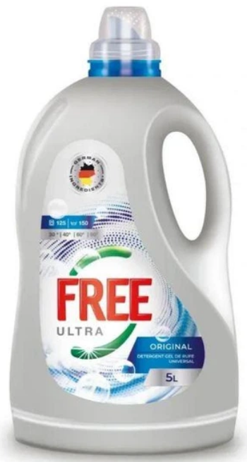 Прал. порошок рідкий 5л гель «Free» Ultra Original