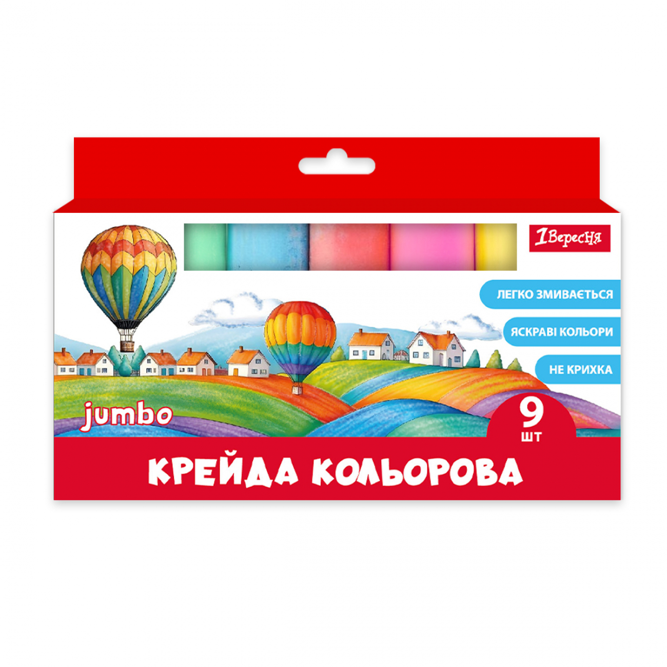 Крейда кольорова «1В» 9 шт Jumbo Classic