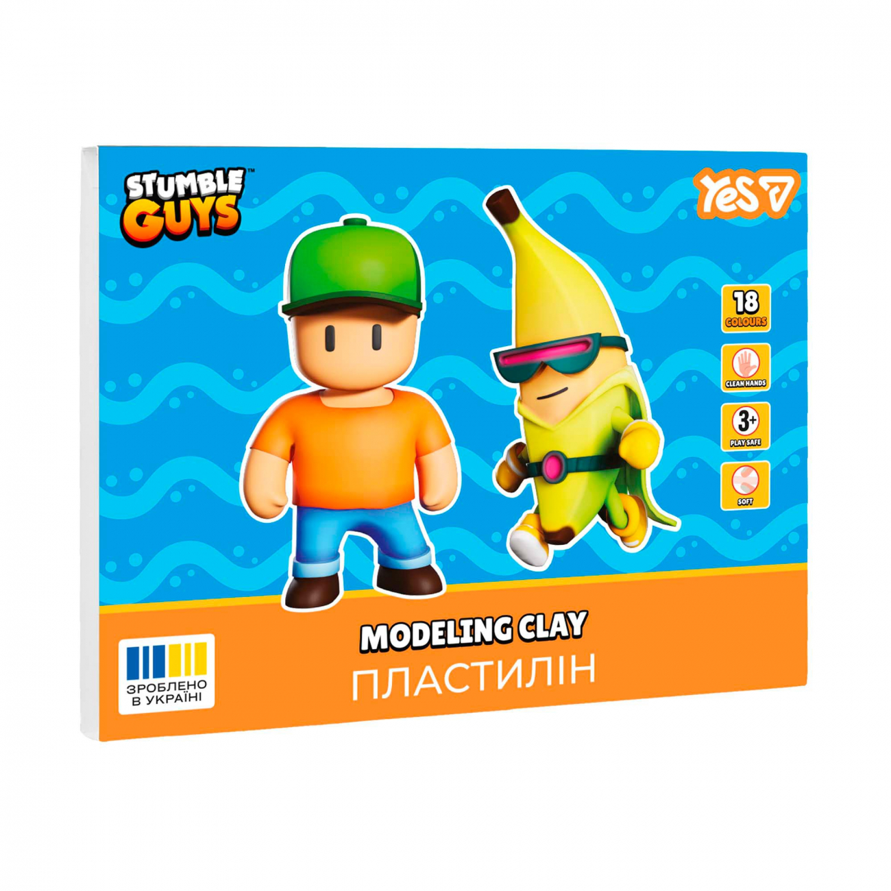 Пластилін Stumble Guys 18 кольорів 360гр