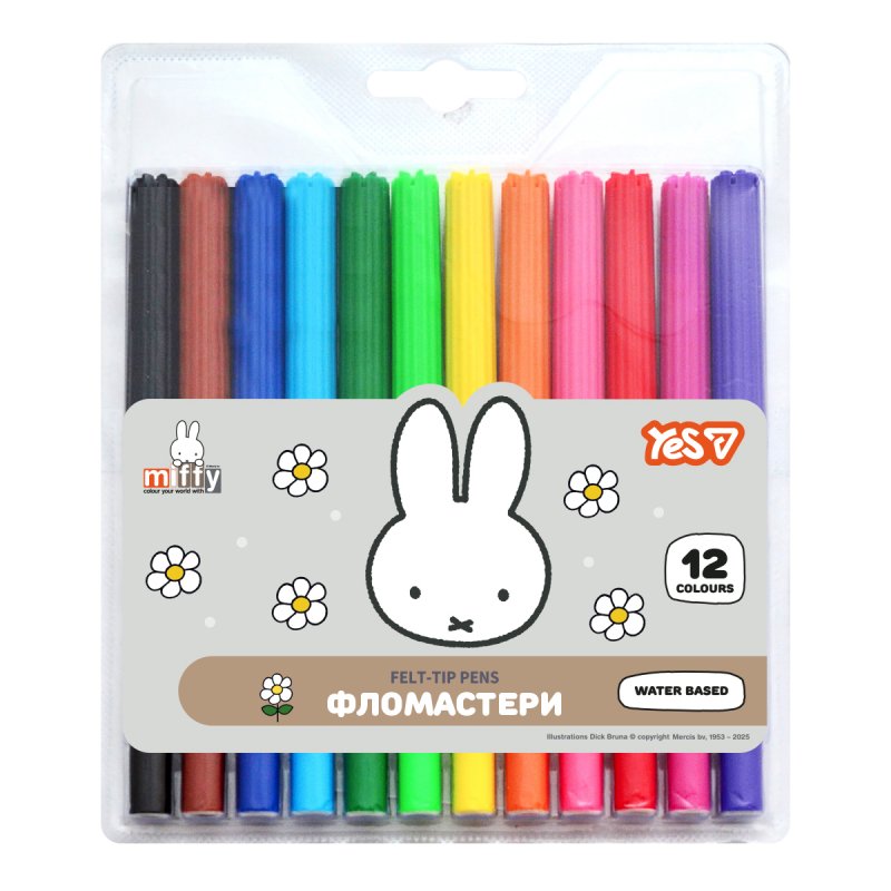 Фломастери 12 кольорів «Miffy»