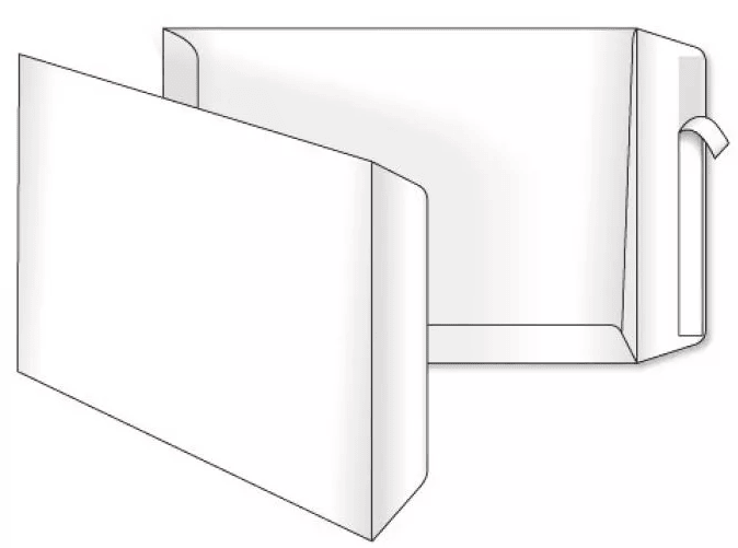 Конверт пошт. C4 (0+0) (біл.) скл 229×324