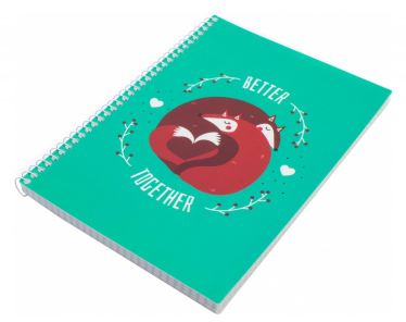 Блокнот пруж. А5 80 аркушів клітинка пластиковий Valentine: Better Together