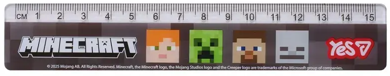 Лінійка пластикова 15см Minecraft