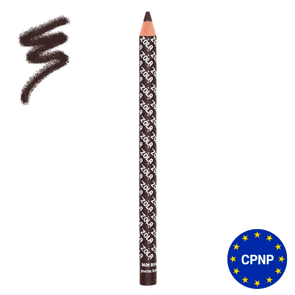 Олівець для брів пудровий Powder Brow Pencil Dark Brown/ZOLA/Тестер